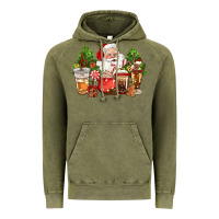 Christmas Santa Coffee Cups Vintage Hoodie | Teevron