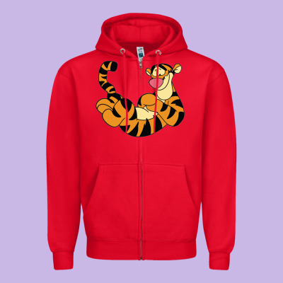 Tigger Zipper Hoodie Designed By Craftify