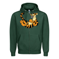 Sports Green tigger Zipper Hoodie - Craftify