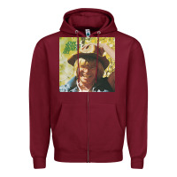 Burgundy john denver estate releases unrele Zipper Hoodie - Craftify