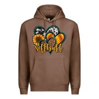 Chestnut softball hearts Premium Hoodie - Jasminsmagicworld