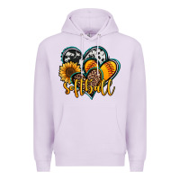 Lilac softball hearts Premium Hoodie - Jasminsmagicworld