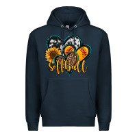 Navy softball hearts Premium Hoodie - Jasminsmagicworld