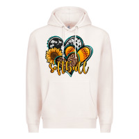 Pale Pink softball hearts Premium Hoodie - Jasminsmagicworld