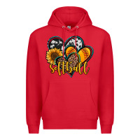 Red softball hearts Premium Hoodie - Jasminsmagicworld