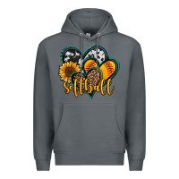 Rock softball hearts Premium Hoodie - Jasminsmagicworld