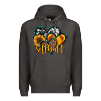Smoke softball hearts Premium Hoodie - Jasminsmagicworld