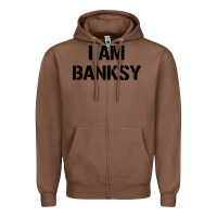 Chestnut i am banksy Zipper Hoodie - Craftify