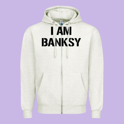 I Am Banksy Zipper Hoodie Designed By Craftify
