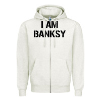 Oatmeal Heather i am banksy Zipper Hoodie - Craftify