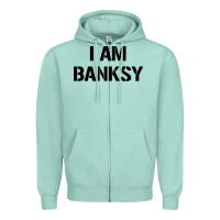 Seafoam i am banksy Zipper Hoodie - Craftify