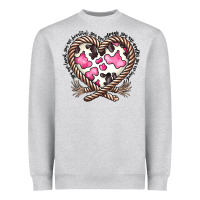 Western Cowhide Heart Heavyweight Sweatshirt | Teevron