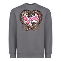 Storm western cowhide heart Heavyweight Sweatshirt - CowhideDigitalArt