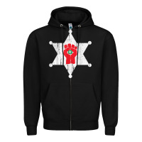 Black GONZOS SHERIFF HUNTERS S THOMPSON Zipper Hoodie - Craftify