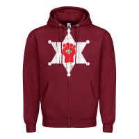 Burgundy GONZOS SHERIFF HUNTERS S THOMPSON Zipper Hoodie - Craftify
