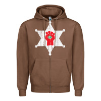 Chestnut GONZOS SHERIFF HUNTERS S THOMPSON Zipper Hoodie - Craftify