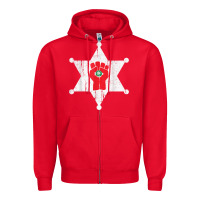 Red GONZOS SHERIFF HUNTERS S THOMPSON Zipper Hoodie - Craftify