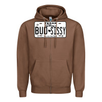 Country Love Gilley's Bud N Sissy Texas Cowboy License Gift Raglan Bas Zipper Hoodie | Teevron
