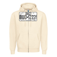 Sandshell country love gilley's bud n sissy texas cowboy license gift raglan bas Zipper Hoodie - Craftify