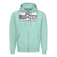 Seafoam country love gilley's bud n sissy texas cowboy license gift raglan bas Zipper Hoodie - Craftify