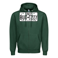 Sports Green country love gilley's bud n sissy texas cowboy license gift raglan bas Zipper Hoodie - Craftify