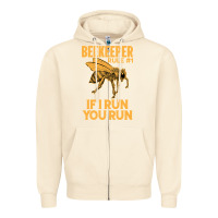 Sandshell bee beekeeper if i run you run bumble bee humour 449 hive beekeeping Zipper Hoodie - Craftify