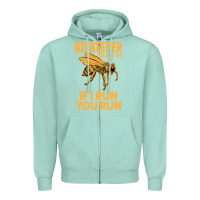 Seafoam bee beekeeper if i run you run bumble bee humour 449 hive beekeeping Zipper Hoodie - Craftify