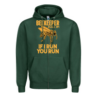 Sports Green bee beekeeper if i run you run bumble bee humour 449 hive beekeeping Zipper Hoodie - Craftify