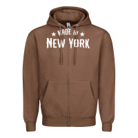 Chestnut Made In New York NY City NYC New Yorker My Home State Pride Premium T- Zipper Hoodie - Craftify