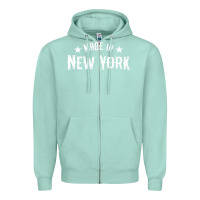 Seafoam Made In New York NY City NYC New Yorker My Home State Pride Premium T- Zipper Hoodie - Craftify