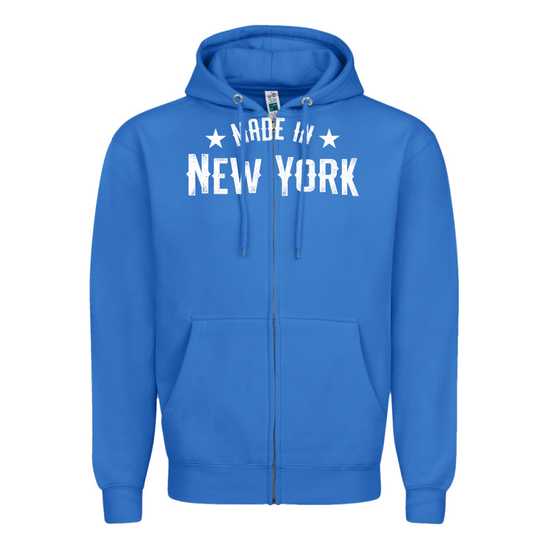 Made In New York Ny City Nyc New Yorker My Home State Pride Premium T- Zipper Hoodie by Craftify | Teevron