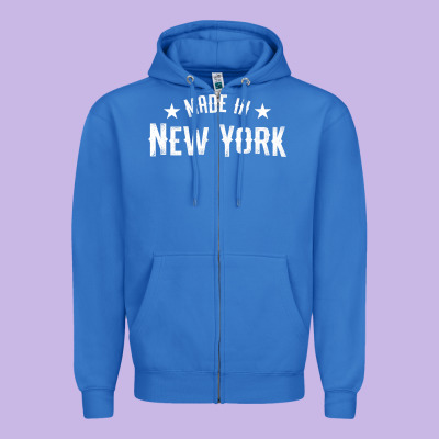 Made In New York Ny City Nyc New Yorker My Home State Pride Premium T- Zipper Hoodie Designed By Craftify