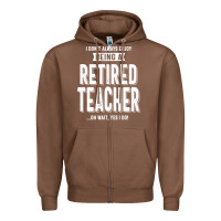 Chestnut Retired Teacher Zipper Hoodie - Craftify
