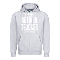 Heather Grey Retired Teacher Zipper Hoodie - Craftify