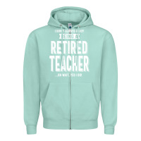 Seafoam Retired Teacher Zipper Hoodie - Craftify