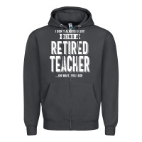 Smoke Retired Teacher Zipper Hoodie - Craftify