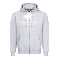 Heather Grey Saratoga Springs New York Horse Racing Jockey Zipper Hoodie - Craftify