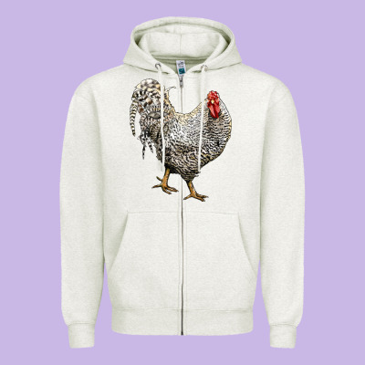 Dominique Rooster Zipper Hoodie Designed By Lillyallendesigns