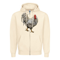 Sandshell dominique rooster Zipper Hoodie - LillyAllenDesigns