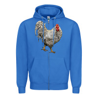 True Royal dominique rooster Zipper Hoodie - LillyAllenDesigns