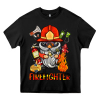 Black firefighter gnome Heavy Core Tee - BarkalooDesign