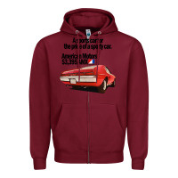 Burgundy AMC AMX Zipper Hoodie - Craftify