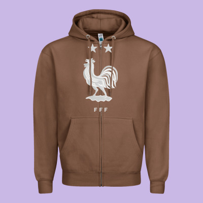 Fff Two Stars Zipper Hoodie Designed By Craftify