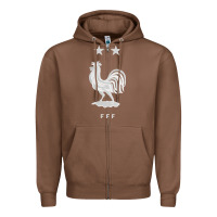 Chestnut FFF Two Stars Zipper Hoodie - Craftify