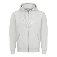 Dove Grey FFF Two Stars Zipper Hoodie - Craftify