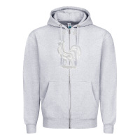 Heather Grey FFF Two Stars Zipper Hoodie - Craftify