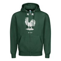 Sports Green FFF Two Stars Zipper Hoodie - Craftify