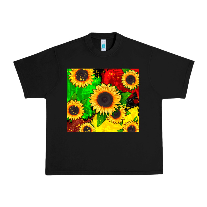Juneteenth Sunflowers Urban Heavy Tee by CowGirlArtShop | Teevron