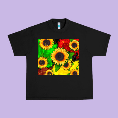 Juneteenth Sunflowers Urban Heavy Tee Designed By Cowgirlartshop
