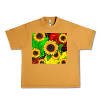 Peanut Butter juneteenth sunflowers Urban Heavy Tee - CowGirlArtShop